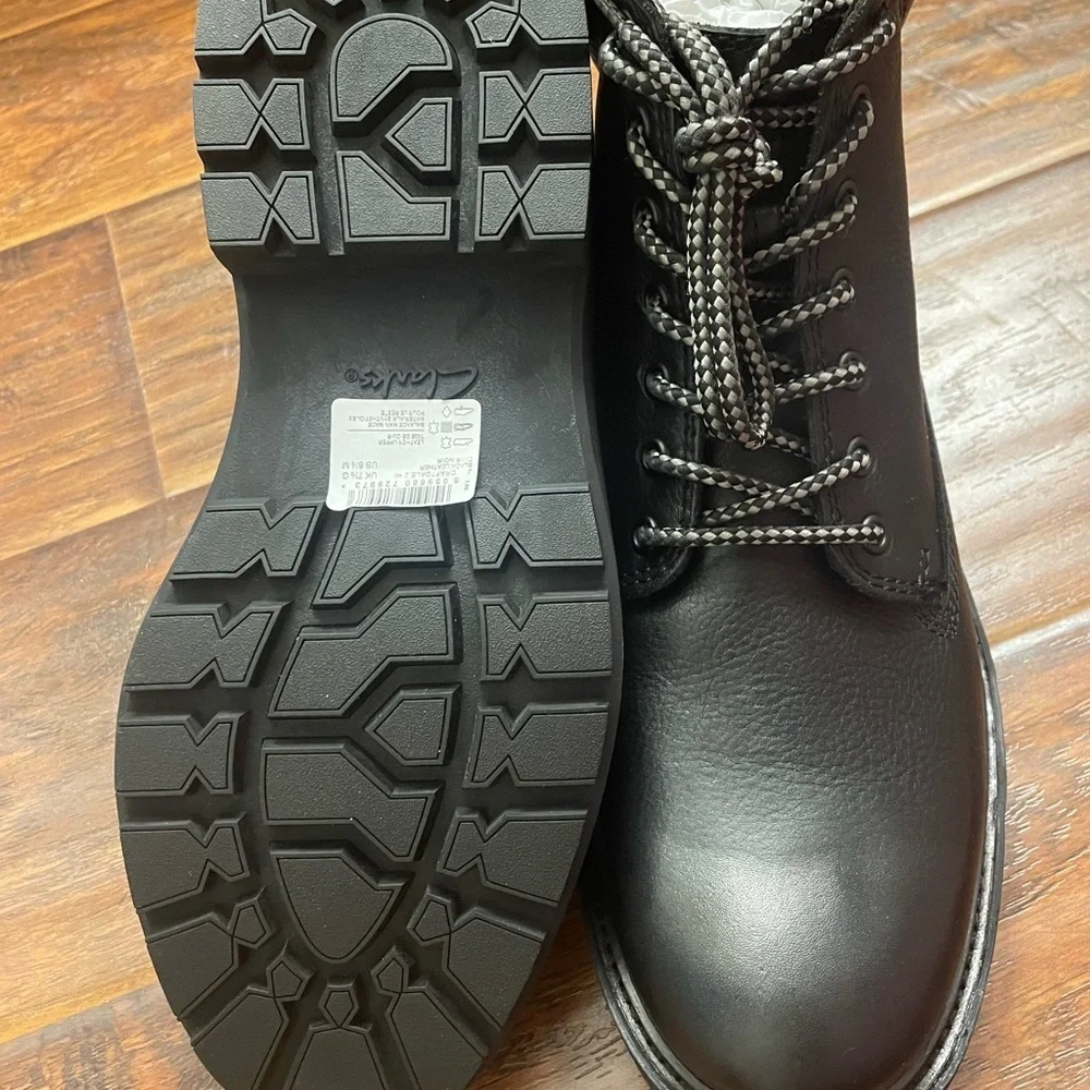 Clarks Men's Black Leather Boots